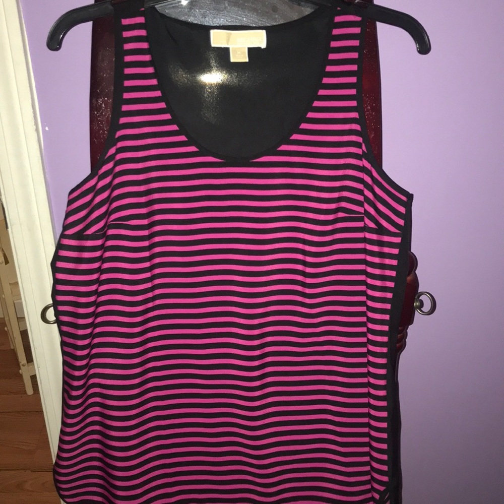 Black and Pink striped Michael Kors blouse